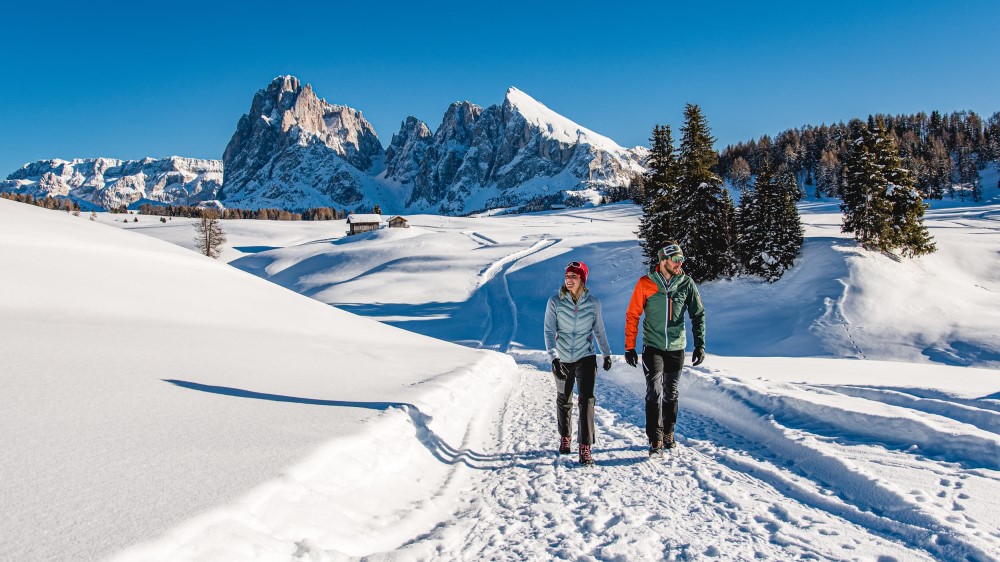 Seiser Alm winterwandelpaden.